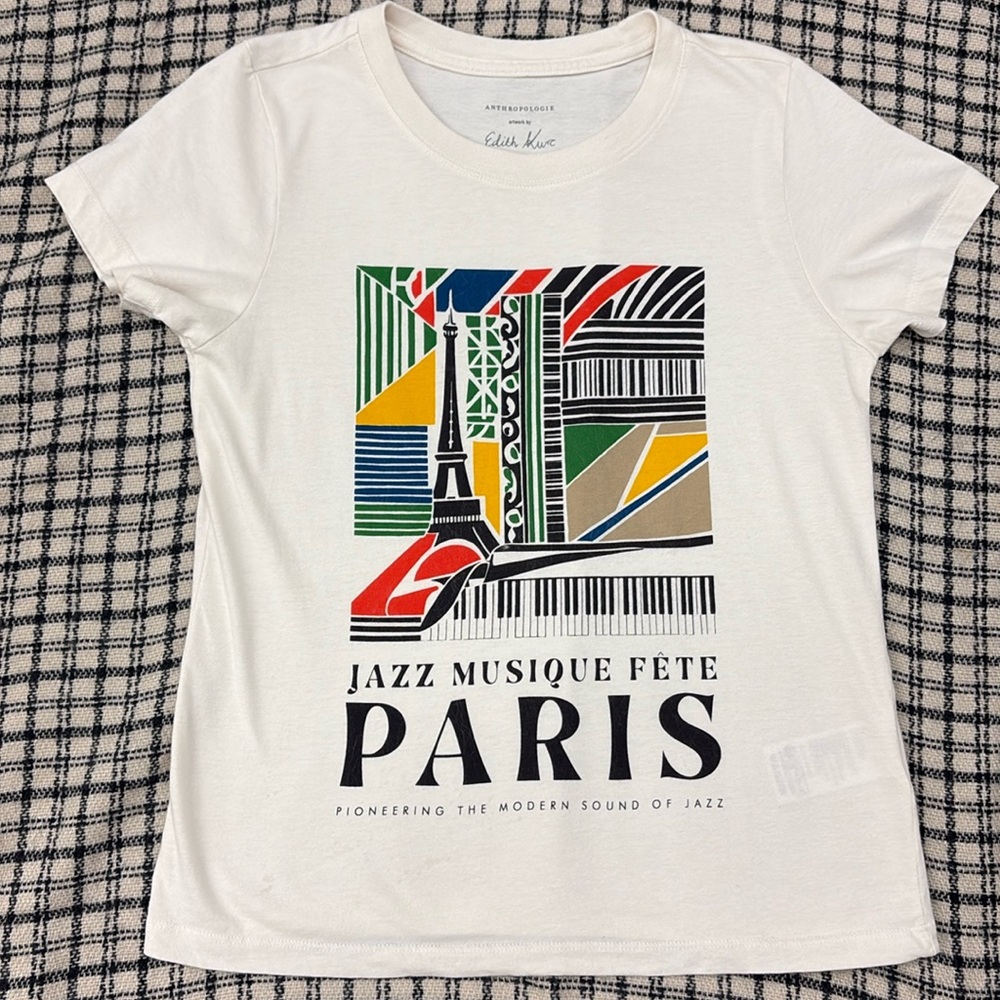 Anthropology artwork by Edith Kurc T-shirt, White, XXS